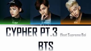 BTS 방탄소년단 Rap Line  Cypher pt3 KILLER feat Supreme Boi  Color Coded Lyrics  HanRomEng [upl. by Britteny]