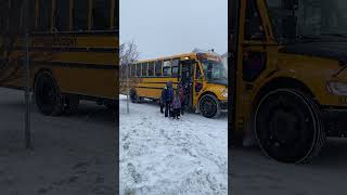 Going to school in Snow 6 deg in Canada [upl. by Akila]