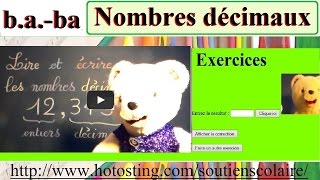 Baba cours Maths CM2  Lire et écrire les nombres décimaux [upl. by Avuha]