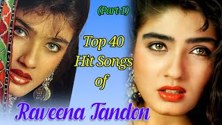 Top 40 Songs of Raveena Tandon Part1 रवीना टंडन फिल्म के 40 हिट गाने। [upl. by Sochor]