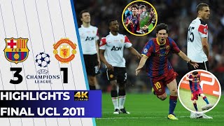 Barcelona 3 vs 1 Manchester United 🏆 Full Highlights Champions League 2011 🎙️ Mariano Closs [upl. by Higginson704]