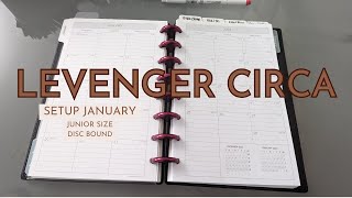 2024 January life planner setup  Junior size  Levenger Circa  Plan with Me [upl. by Ainollopa98]