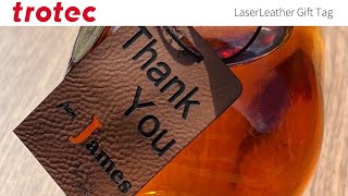 Application LaserLeather Gift Tag  Trotec Laser [upl. by Bagley]