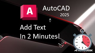 Add TEXT in 2 Minutes  AutoCAD [upl. by Roslyn492]