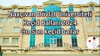 Naxçıvan Dövlət Universiteti keçid balları 2024 Ən son keçid ballar [upl. by Nylahs]