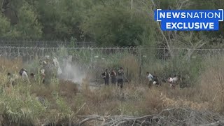 Video shows Texas soldiers using pepper balls to deter migrants  NewsNation Now [upl. by Cummins]