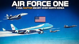 US President Air Force One Over North Korea  F22 Raptor  Digital Combat Simulator  DCS [upl. by Sheridan]