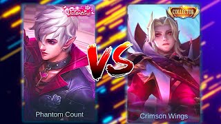 Cecilion Crimsom Wings Skin VS Phantom Count Skin MLBB Comparison [upl. by Mellins95]