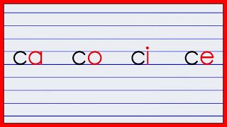 les syllabes en français avec la lettre c minuscule en écriture script [upl. by Nireil934]