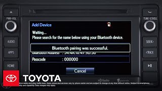 Toyota Entune  Bluetooth iPhone Pairing  Toyota [upl. by Dajma]