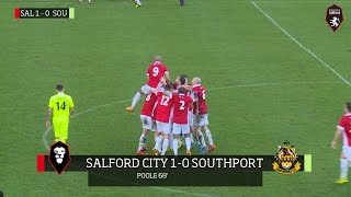 Salford City 10 Southport FC  James Pooles incredible goal from the halfway line [upl. by Oicnevuj771]