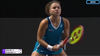 Jasmine Paolini vs Elena Rybakina Highlights  WTA Finals 2024 [upl. by Jenine]