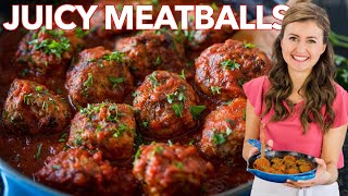 Juicy MEATBALL RECIPE  How to Cook Italian Meatballs [upl. by Atteiluj14]