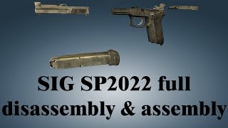 SIG SP2022 full disassembly amp assembly [upl. by Gausman]