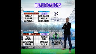 Pronostics Foot Qualifications Champions League amp Europa League Conférence 07 Août [upl. by Nwahsel426]