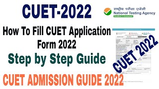 How to Fill cuet application form 2022  cucet application form 2022  cuet admission form 2022 [upl. by Neerehs131]