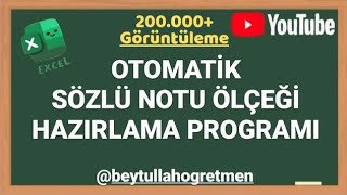 Otomatik Sözlü NotuDers İçi Etkinliklerine Katılım Ölçeği Hazırlama Programı [upl. by Orabla]