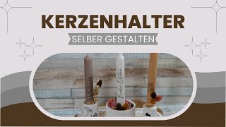 DIY Kerzenhalter für Ostern ganz einfach selber gestalten  Tutorial  Geschenkidee [upl. by Enilav913]