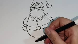 COME DISEGNARE BABBO NATALE How to draw Santa Claus [upl. by Zampino]