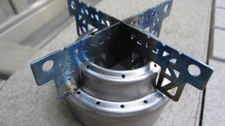 Evernew Titanium Alcohol Stove amp Evernew Titanium Cross Stand Boil Test 1 [upl. by Hsevahb]