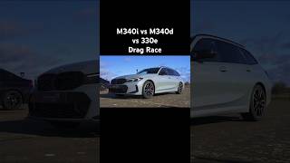 bmw m 340i 340d 330e hybrid drag roll race carwow fyp [upl. by Fredenburg848]