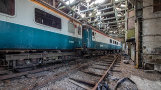 Exploring an Abandoned Train Graveyard Collapsing Maintenance Depot [upl. by Laoj]