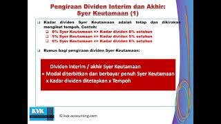 SPM F5 T5 5 Akaun Syarikat Dividen Tunai Dividen SK [upl. by Aicened]