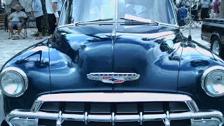 1952 Chevy Deluxe Four Door Sedan Blu TheVillages081515 [upl. by Eidnarb]