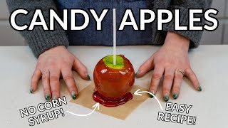 HOMEMADE Candy Apples Without Corn Syrup Recipe [upl. by Attolrac155]