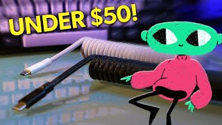 The BEST Coiled Keyboard Cable UNDER 50 CableMod Pro and Classic Review [upl. by Airtal83]