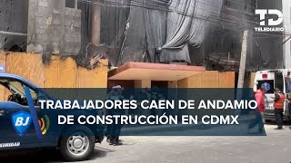 Cae andamio de construcción en la colonia Narvarte hay un muerto y un herido [upl. by Enymzaj732]