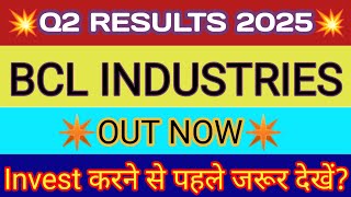 BCL Industries Q2 Results 🔴 BCL Industries Results 🔴BCL Industries Share Latest News 🔴BCL Industries [upl. by Essila39]