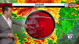 Tornado warning issued for remote Broward [upl. by Purdum453]