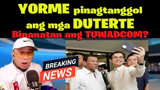 YORME pinagtanggol ang mga DUTERTE [upl. by Kcire]