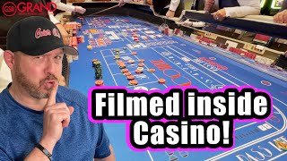 Live Casino Craps Filmed Inside Casino [upl. by Estey339]