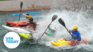 What is kayak cross the wildest new event making their Olympic debut  USA TODAY [upl. by Zaragoza]