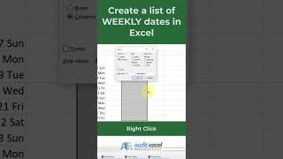 Autofill weekly dates in Excel biweekly or any date series msexcel excel dataanalysis [upl. by Alvie]