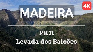 🚶🏻‍♂️Madeira Island  Silent hiking at PR11 Levada dos Balcões  Autumn cloudy weather  4k 60 FPS [upl. by Julianna]