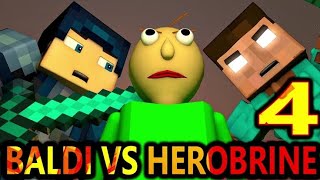 BALDIS BASICS VS HEROBRINE PART 4 FINALE CHALLENGE FINAL BATTLE [upl. by Ahsirtap]