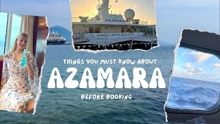 WATCH THIS BEFORE CRUISING WITH AZAMARA 2024 Things you MUST know  Whats included tips amp tricks [upl. by Aihsinyt732]