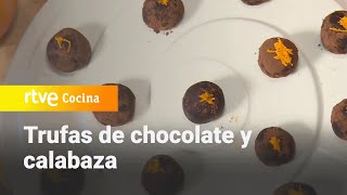 Trufas de chocolate negro y calabaza de la chef Marta Verona  Saber Vivir  RTVE Cocina [upl. by Dnalevets878]