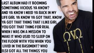 Drake x Come Thru Lyrics [upl. by Airahcaz212]