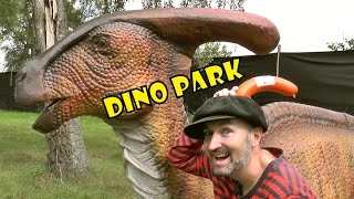 TRUMPETOSAURUS Trex warning Parasaurolophus DINO PARK  fun dinosaur facts for kids Daddy Donut [upl. by Daisy119]