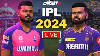 IPL 2024 RR vs KKR T20 Match  Cricket 24 Live  Shree Gamerz [upl. by Ellerd]