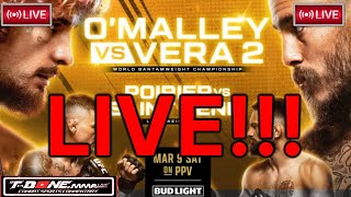 UFC 299 OMALLEY VS VERA 2 LIVE STREAM PLAYBYPLAY POIRIER VS SAINT DENIS [upl. by Nevak]