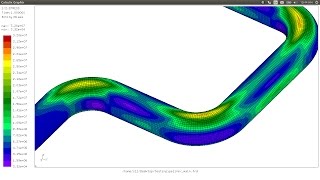 CalculiX  Pipline Under Temperature Load [upl. by Aliet]