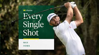 Max Homa Second Round  Every Single Shot  The Masters [upl. by Seedman]