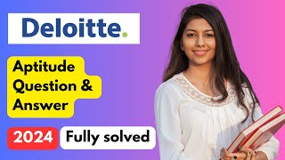 Deloitte Aptitude Test  Questions and Answers 2024 [upl. by Aisaim]