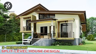 SPLIT LEVEL HOUSE DESIGN WITH 3 BEDROOMS  115 x 12 meters  MODERN HOUSE DESIGN [upl. by Inami918]