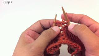 How to Knit the Knit One Purl One Knit One Double Increase k1 p1 k1 [upl. by Aihsak]